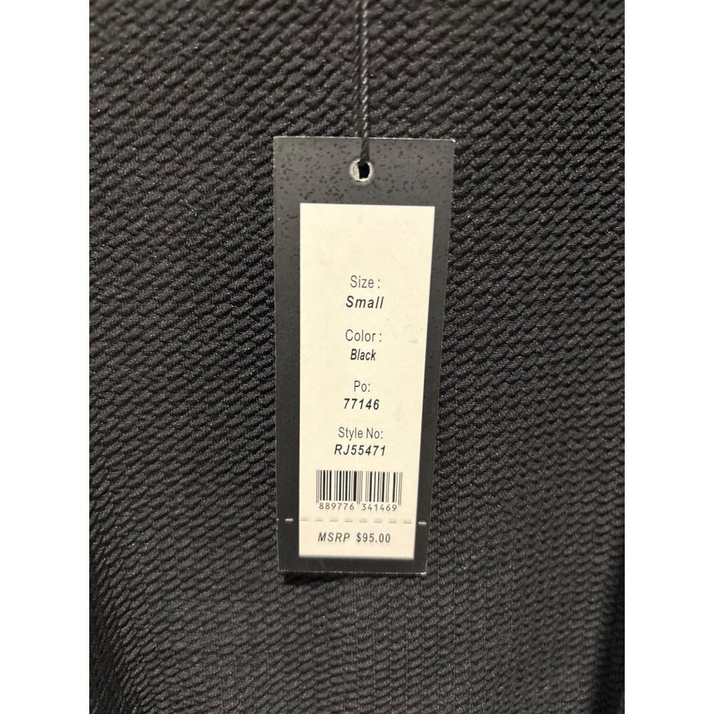 Romeo + Juliet Couture Black Textured Sleeveless Dress With Waist Tie Size Small - Picture 4 of 10
